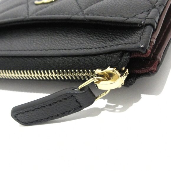 Auth CHANEL Classic Zip Card Case / Matrasse AP3179 Black Calfskin Coin Case - Picture 9 of 11